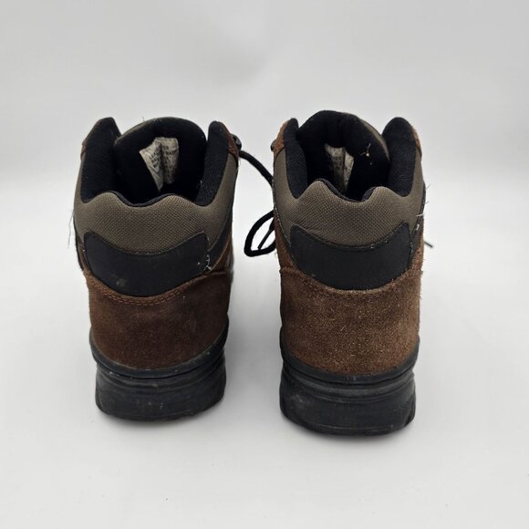 Original Rugged Outback Brown/Olive Leather Hiking Boots Size 7 Lace-Up Durable - Picture 4 of 8